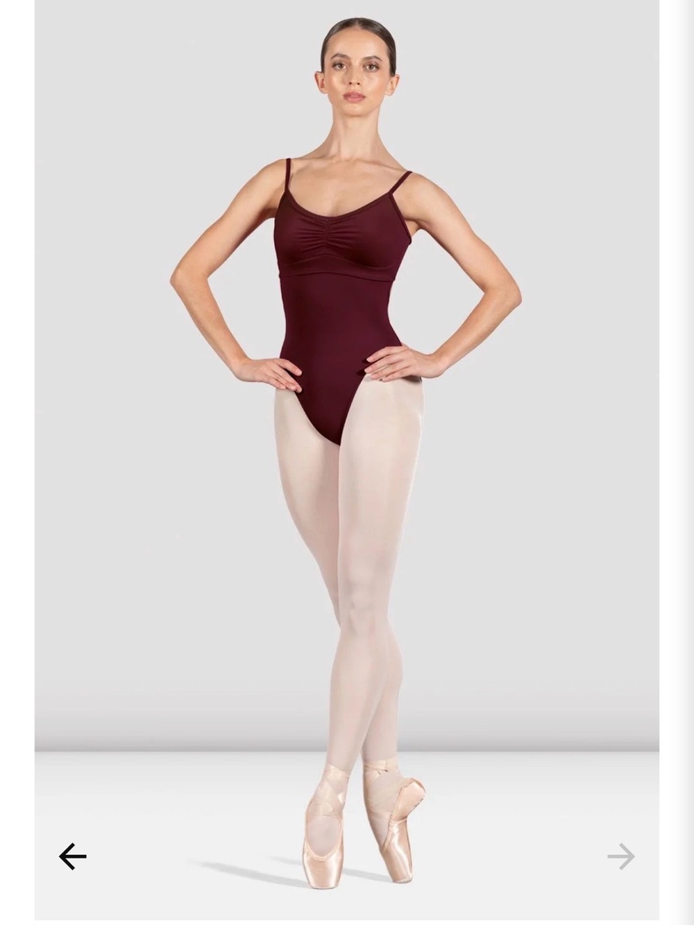 Bloch Ladies Emi Open Back Leotard Burgundy P - NWT